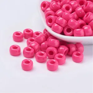 Dark Pink Opaque - Acrylic Pony Beads