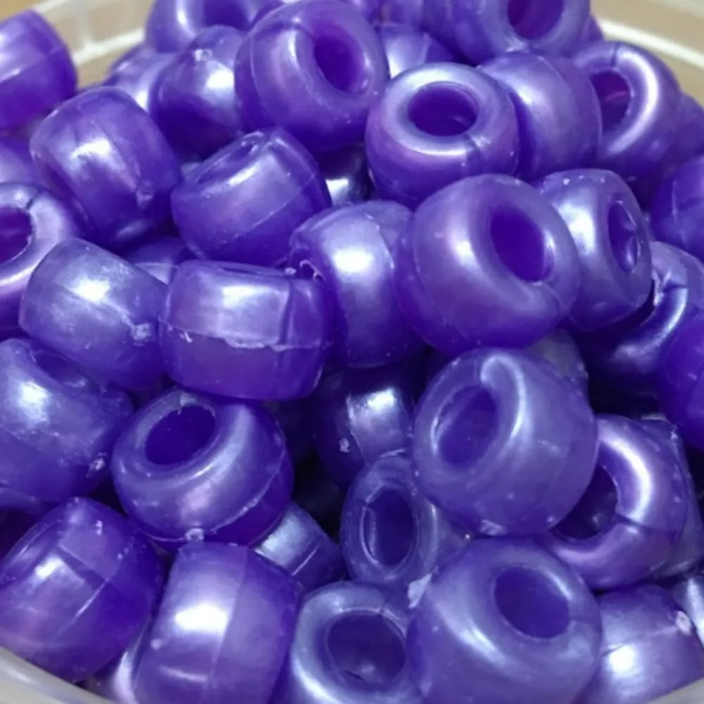 Dark Purple Pearlised - Acrylic Pony Beads