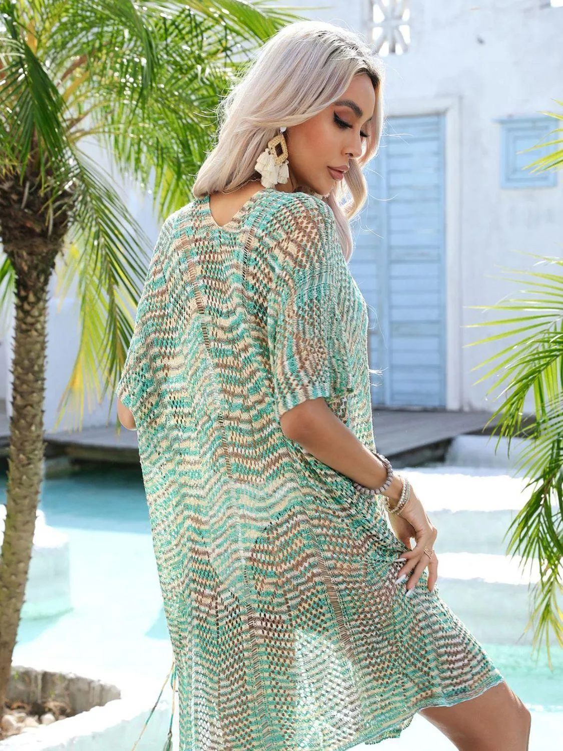 Delightful Surprise Multicolored Crochet Beach Cover-Up