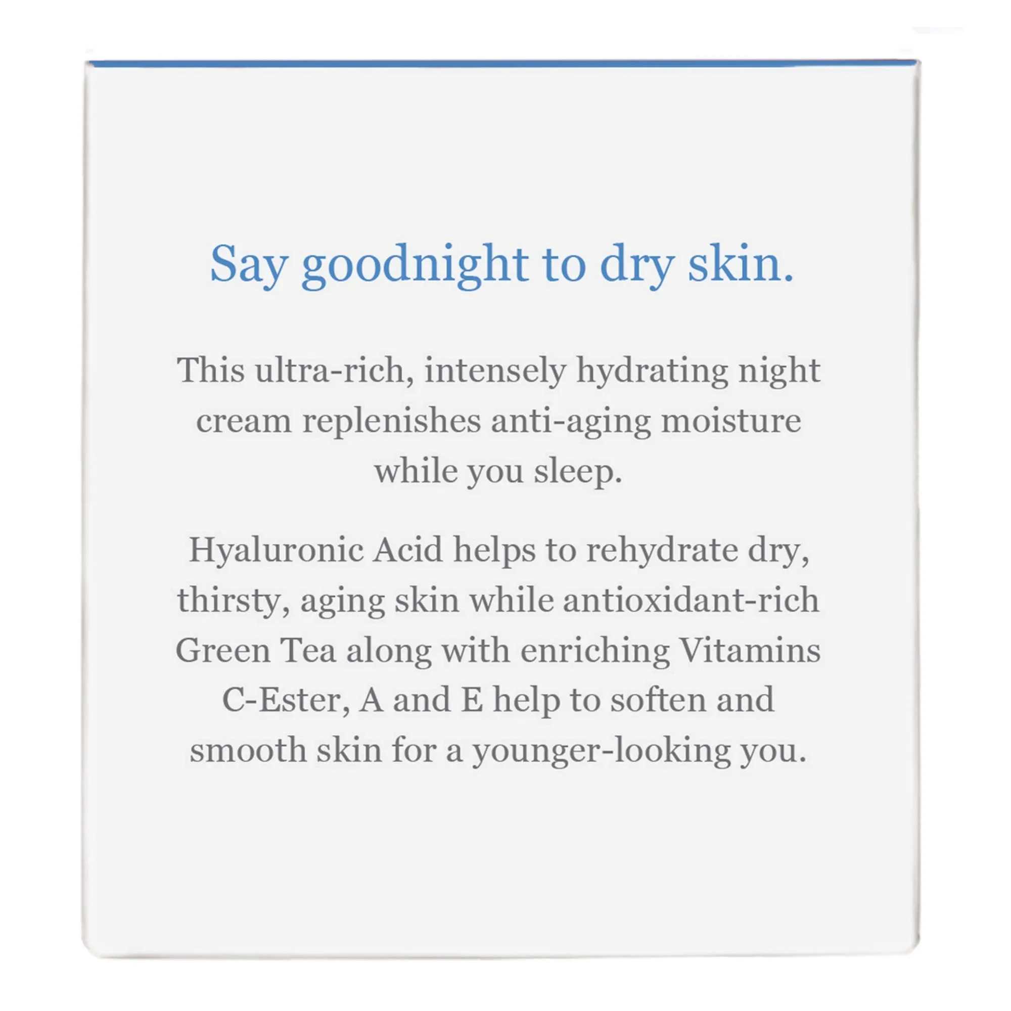 DERMA-E Hydrating Night Cream with Hyaluronic Acid, No Scent, 2 Ounce