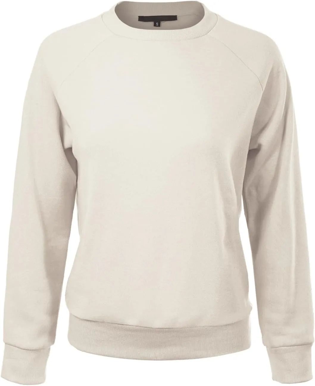Design by Olivia Women's Basic Soft & Comfortable Pullover Fleece Crewneck Sweatshirt Fall Outfits