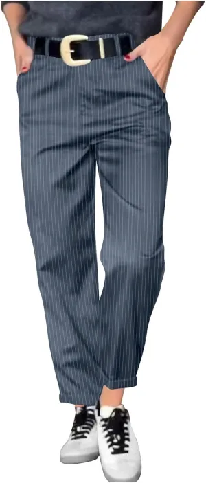 Dress Pants for Women Wide Leg High Waist Casual Loose Fit Straight Leg Work Pants Business Trousers with Pockets