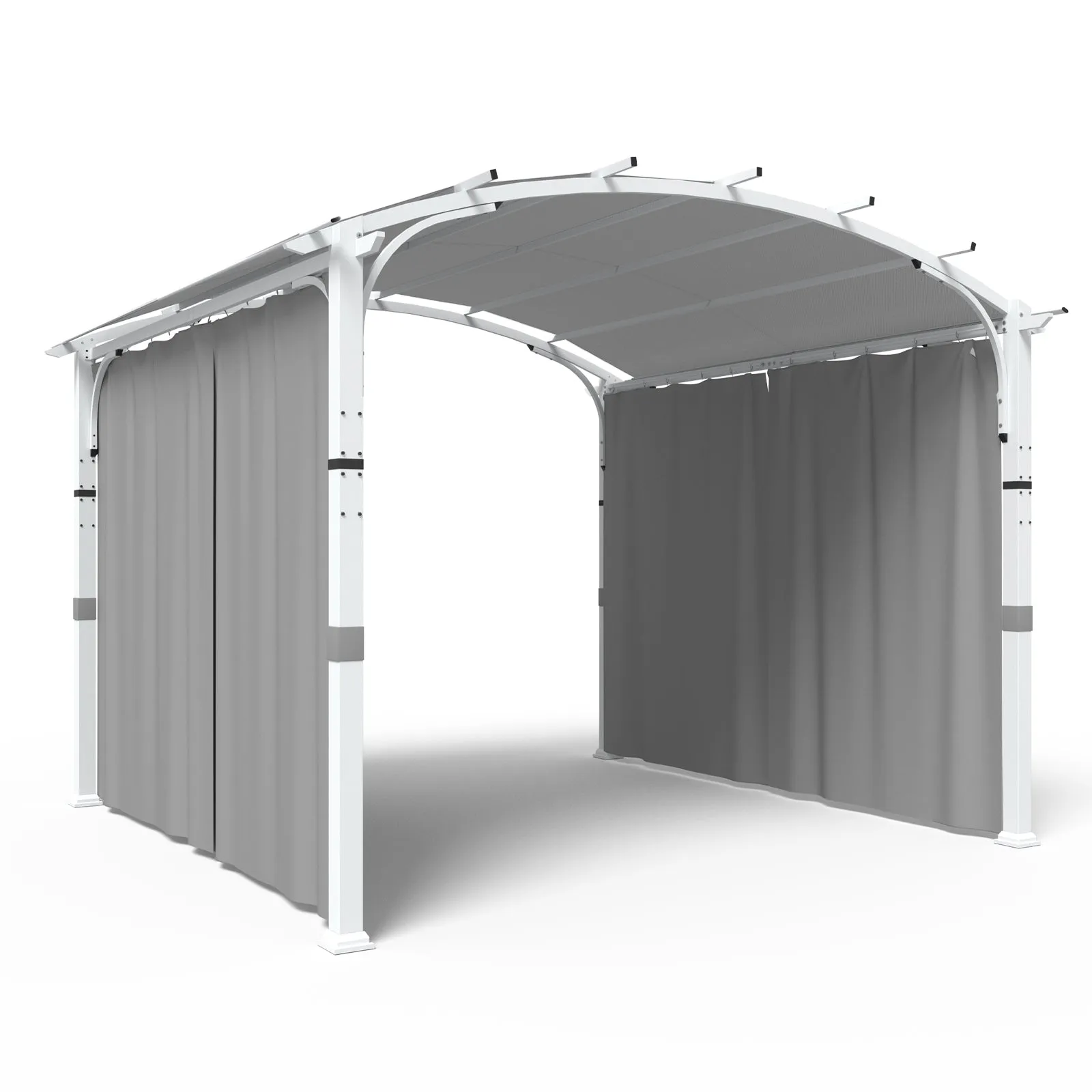 EAGLE PEAK 11x11 Outdoor Arched Top Pergola with Sidewalls