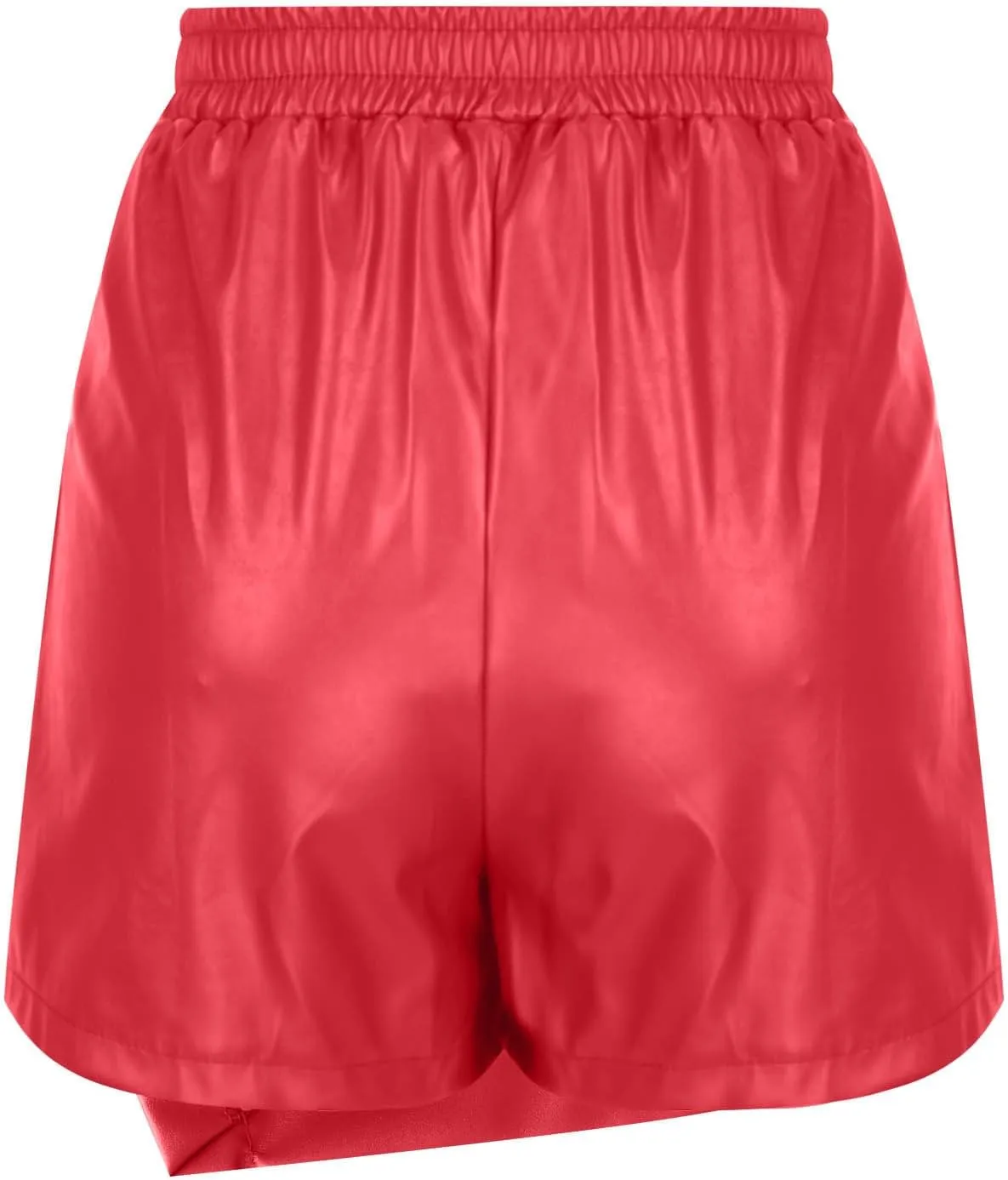 Fashion Faux Leather Mini Skirt for Women, High Waisted Wrap Bodycon Irregular Skirts Business Elegant Work Office Clothes