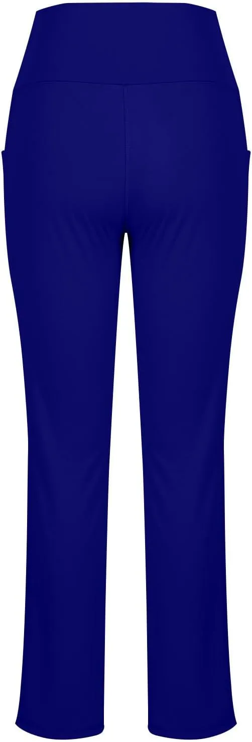 Flare Yoga Pants for Women Butt Lifting Flare Leggings Tummy Control Wide Leg Flared Yoga Sweatpants with Pockets