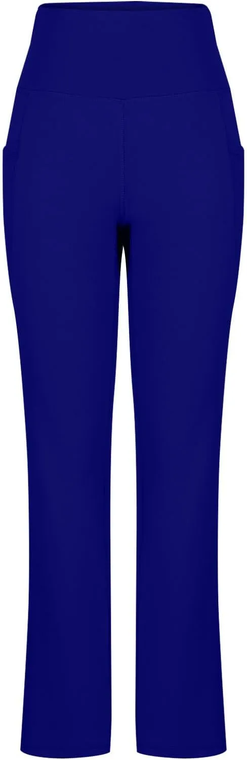 Flare Yoga Pants for Women Butt Lifting Flare Leggings Tummy Control Wide Leg Flared Yoga Sweatpants with Pockets