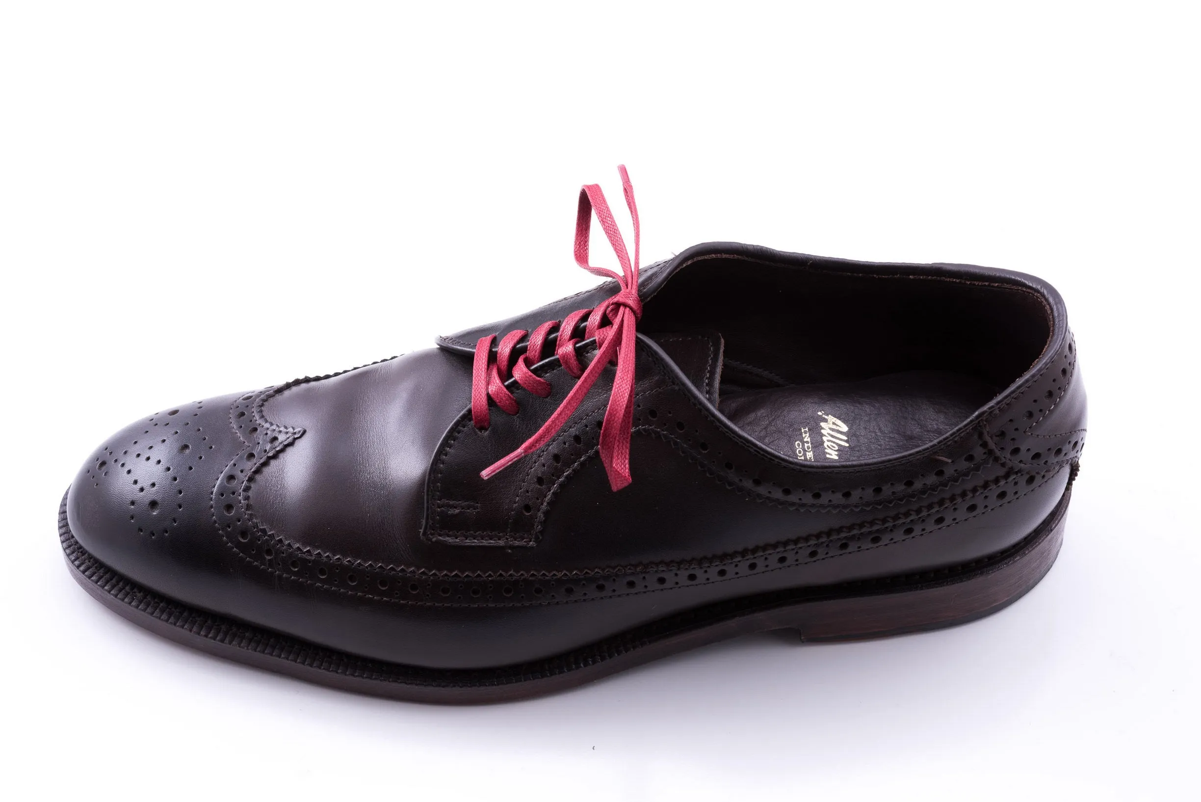 Flat Red Waxed Cotton Shoelaces