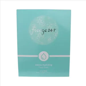 Freeze 24.7 Intense Hydrating Face Mask (8 Gel Masks) 1oz/30ml New In Box
