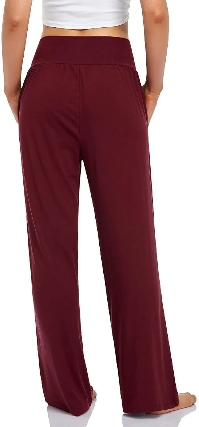 FZVYD Women's Casual Loose Wide Leg Cozy Pants Yoga Sweatpants Comfy High Waisted Sports Athletic Lounge Pants with Pockets