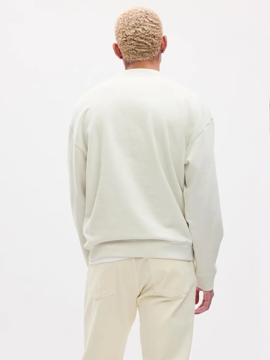 GAP Men's Vintage Soft Drop Shoulder Crew Sweatshirt
