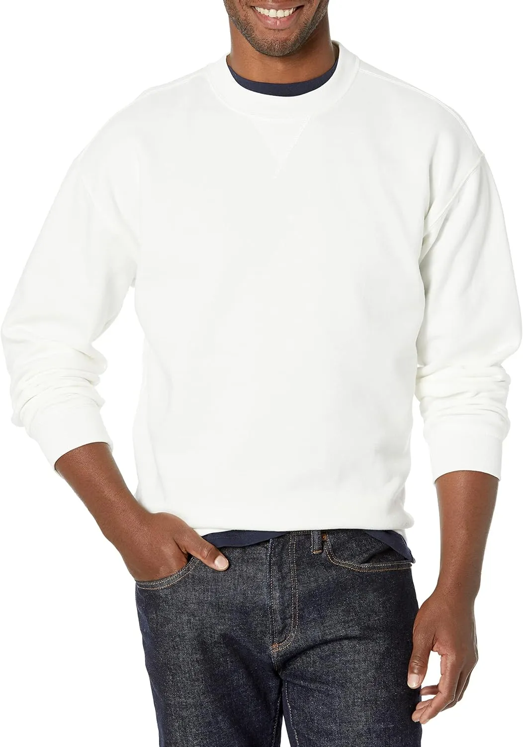 GAP Men's Vintage Soft Drop Shoulder Crew Sweatshirt