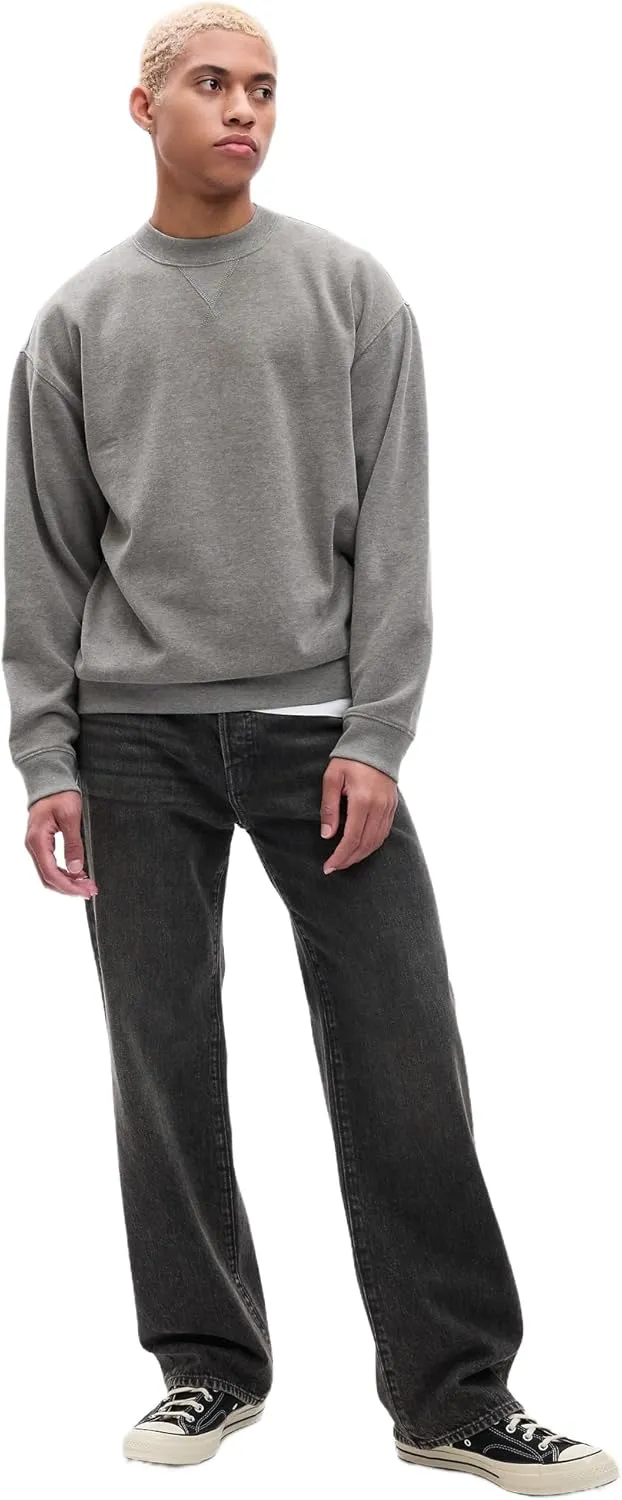 GAP Men's Vintage Soft Drop Shoulder Crew Sweatshirt