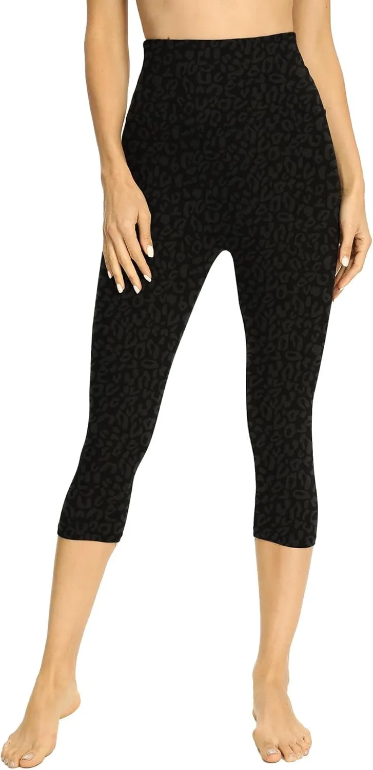 GAYHAY High Waisted Capri Leggings for Women - Soft Slim Yoga Pants for Running Cycling Workout