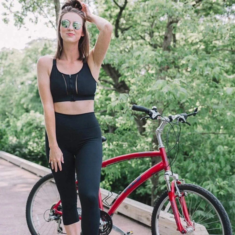 GAYHAY High Waisted Capri Leggings for Women - Soft Slim Yoga Pants for Running Cycling Workout