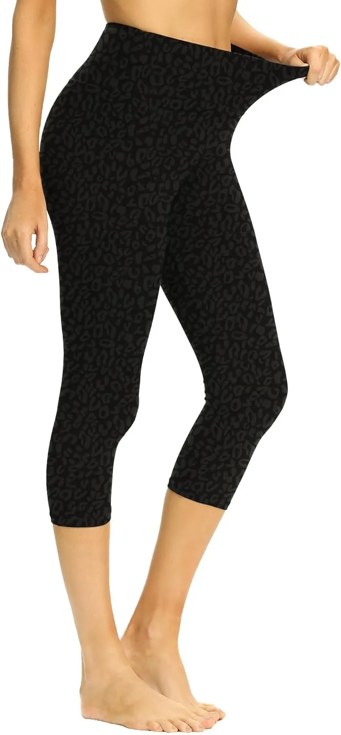 GAYHAY High Waisted Capri Leggings for Women - Soft Slim Yoga Pants for Running Cycling Workout