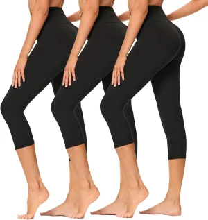GAYHAY High Waisted Capri Leggings for Women - Soft Slim Yoga Pants for Running Cycling Workout