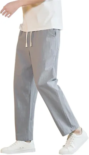 GIERIDUC Casual Loose Pant for Men Men's Flat Front Relaxed Straight Pant Mens Cargo Pants Slim Fit Dress Pants for Big Guys