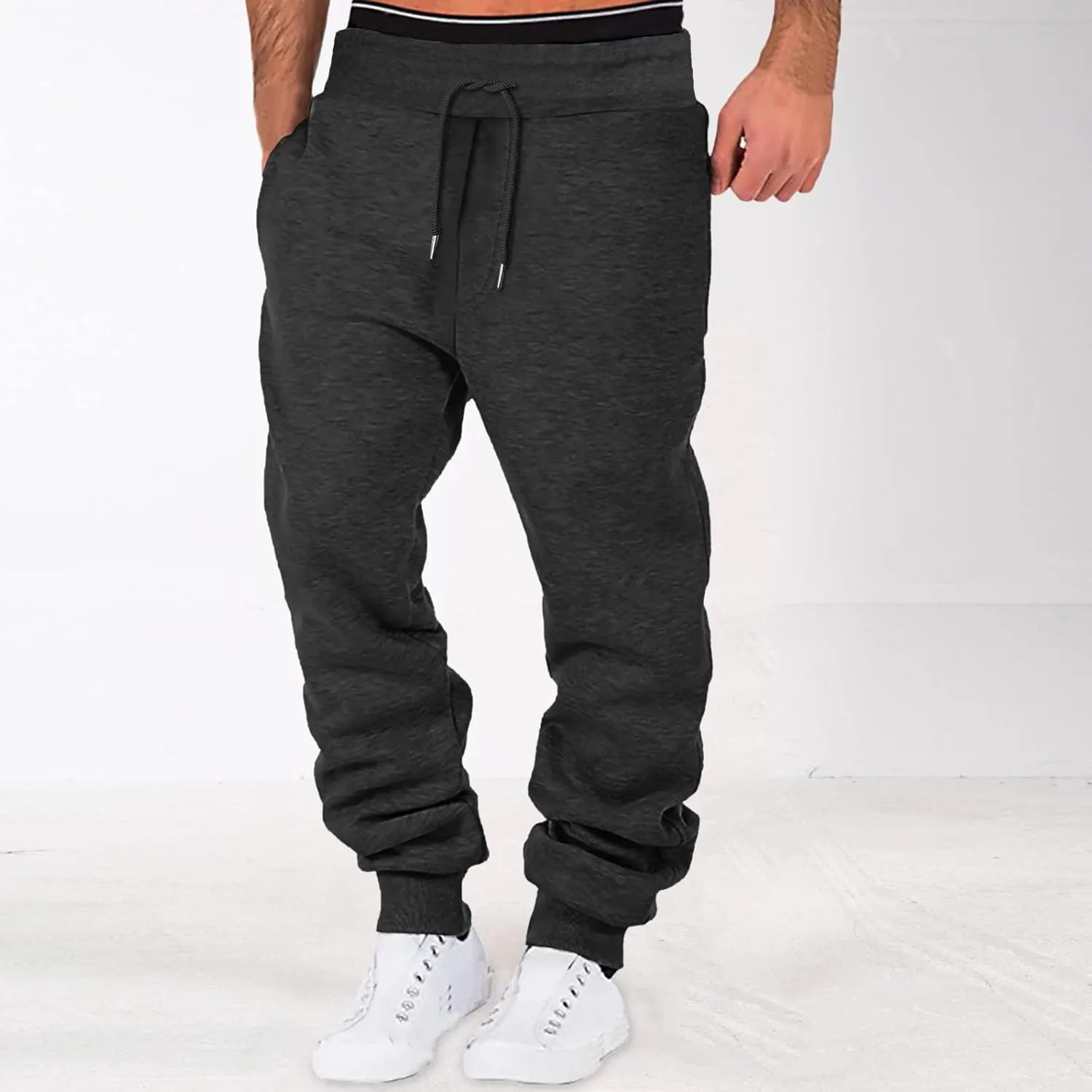 GIERIDUC Mens Active Athletic Sweatpants Japanese Retro Corduroy Pants Mens Smart Stretch Trousers Mens Sweatpants Pockets