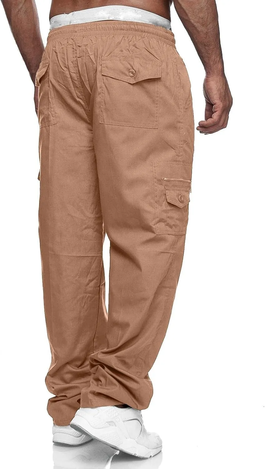 GIERIDUC Mens Corduroy Joggers Pants Men's Heavyweight Thermal Pants Mens Active Exercise Trousers Fashion Trousers for Guys