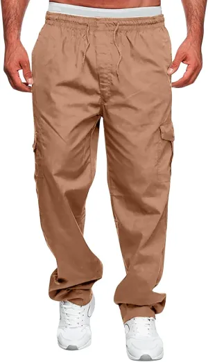 GIERIDUC Mens Corduroy Joggers Pants Men's Heavyweight Thermal Pants Mens Active Exercise Trousers Fashion Trousers for Guys