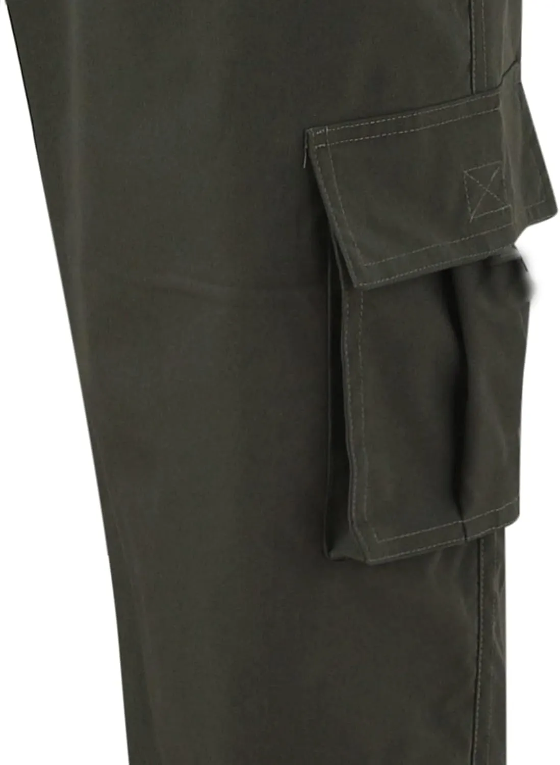 GIERIDUC Men's Linen Cotton Pants Men's Elasticated Waist Smart Trousers Mens Stretch Waist Trousers Mens Dark Green Trousers