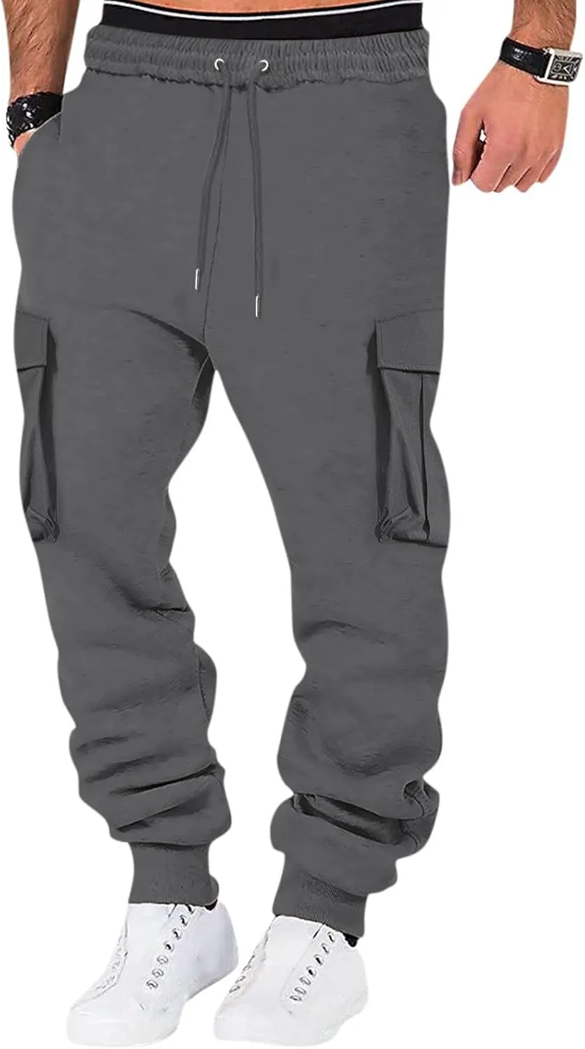 GIERIDUC Men's Straight-Fit Jogger Pant Mens Faux Leather Skinny Jeans Branded Track Pants for Men Basketball Sports Cards