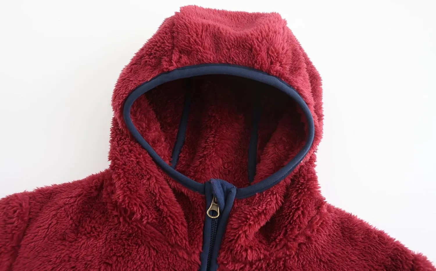 Girl's Soft Fleece sherpa Jacket Full Zip Hoodie
