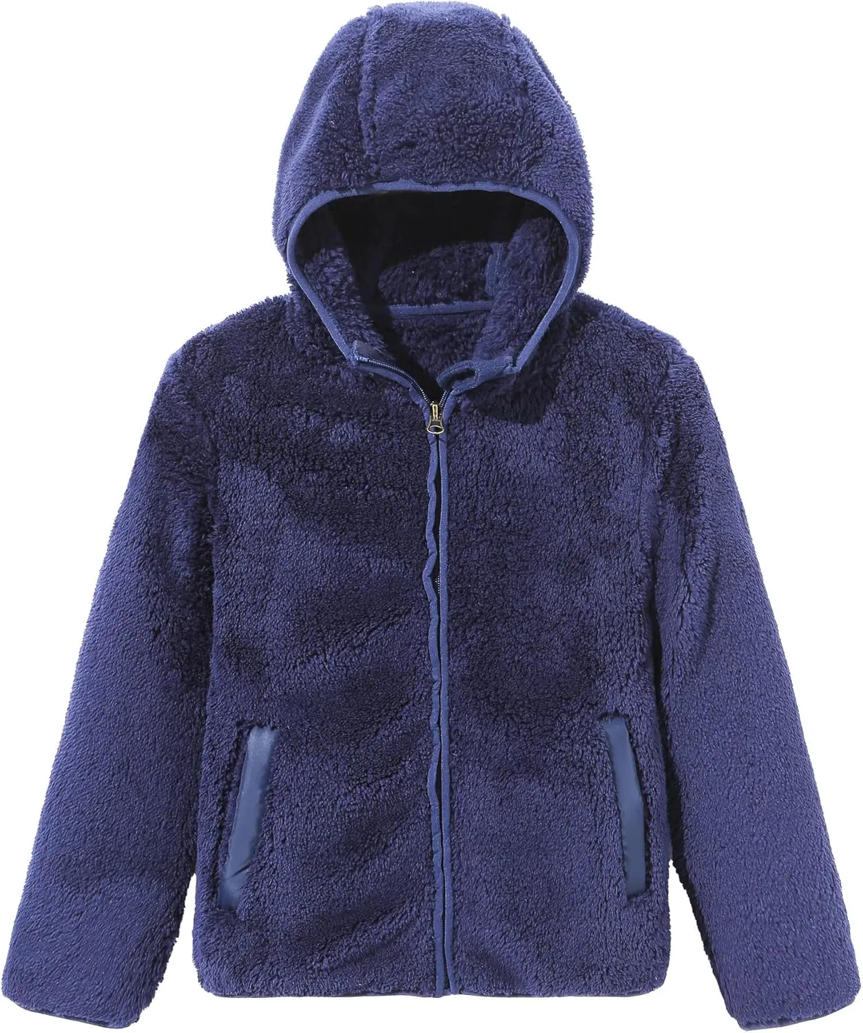 Girl's Soft Fleece sherpa Jacket Full Zip Hoodie