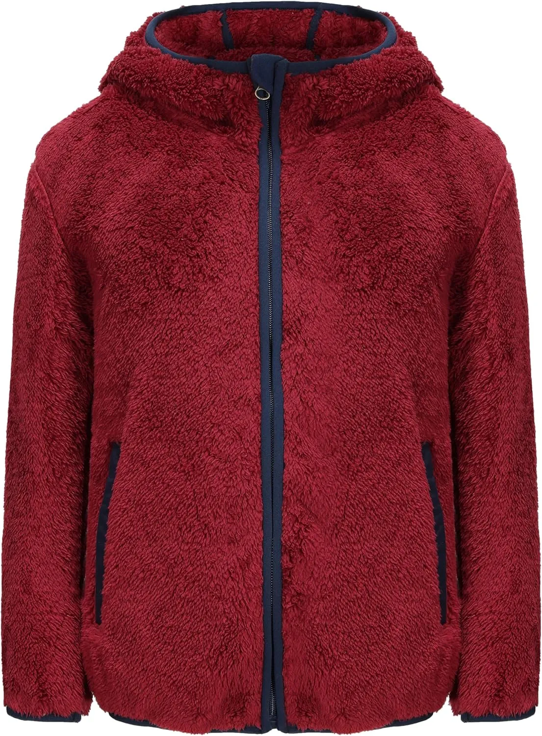 Girl's Soft Fleece sherpa Jacket Full Zip Hoodie