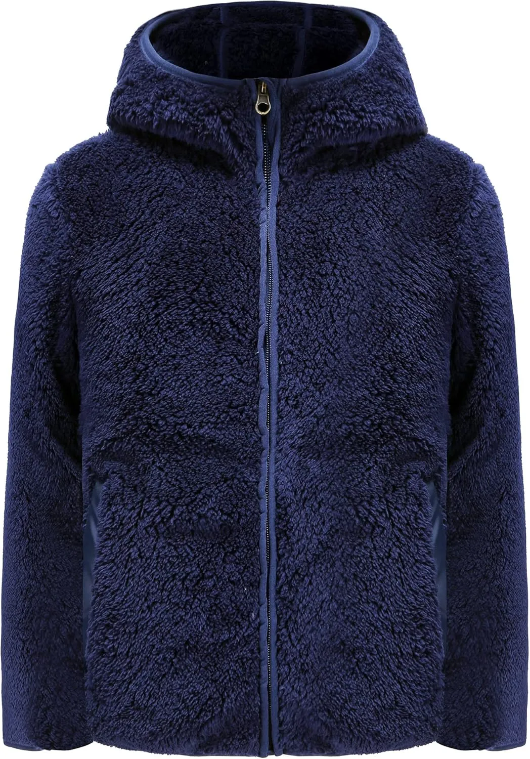 Girl's Soft Fleece sherpa Jacket Full Zip Hoodie