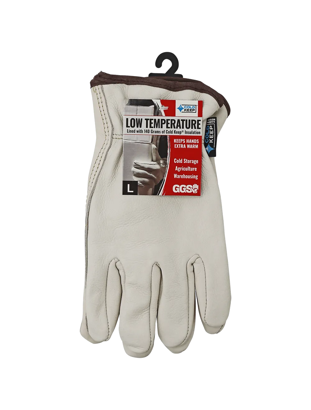 Global Glove Cowhide Leather Insulated Driver Style Retail-Tagged Gloves - Beige