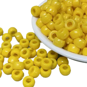 Golden Yellow Opaque - Acrylic Pony Beads