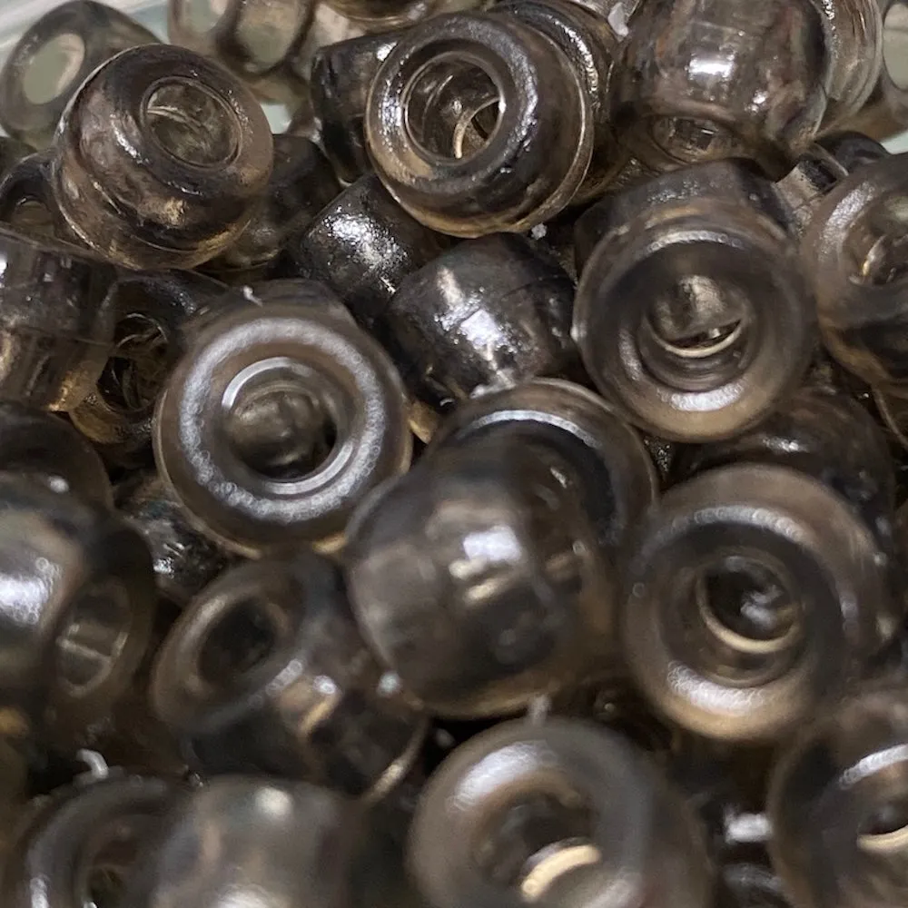 Grey Transparent - Acrylic Pony Beads