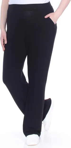 GUESS Womens Opal High-Waist Wide Calf Pants Black L