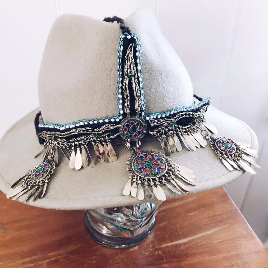 Handmade Afghan Tribal Jewelled Headpiece
