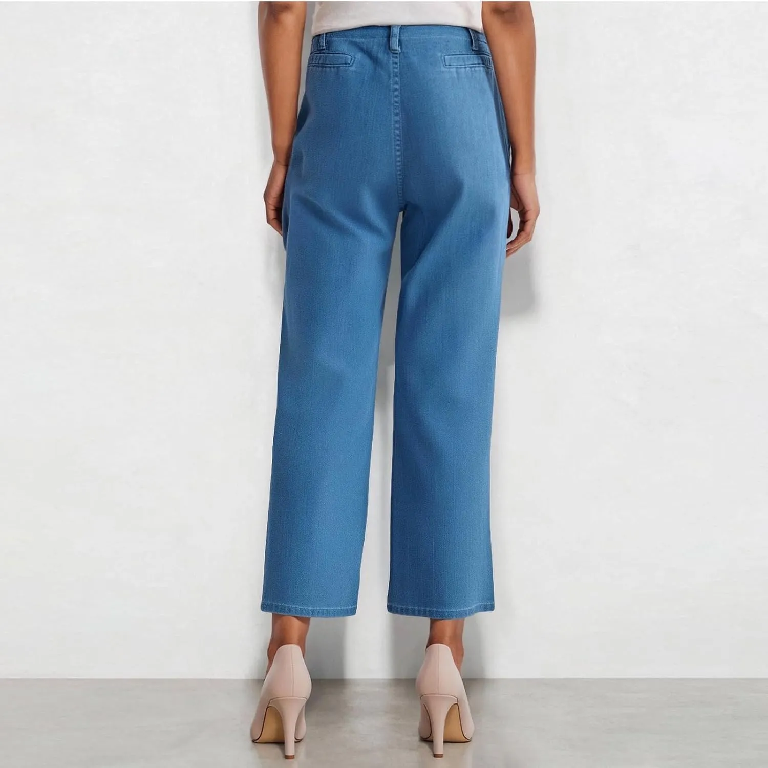 High Waisted Jeans for Women Casual Wide Leg Denim Pants High Rise Stretchy Baggy Jean Pants with Pockets Streetwear