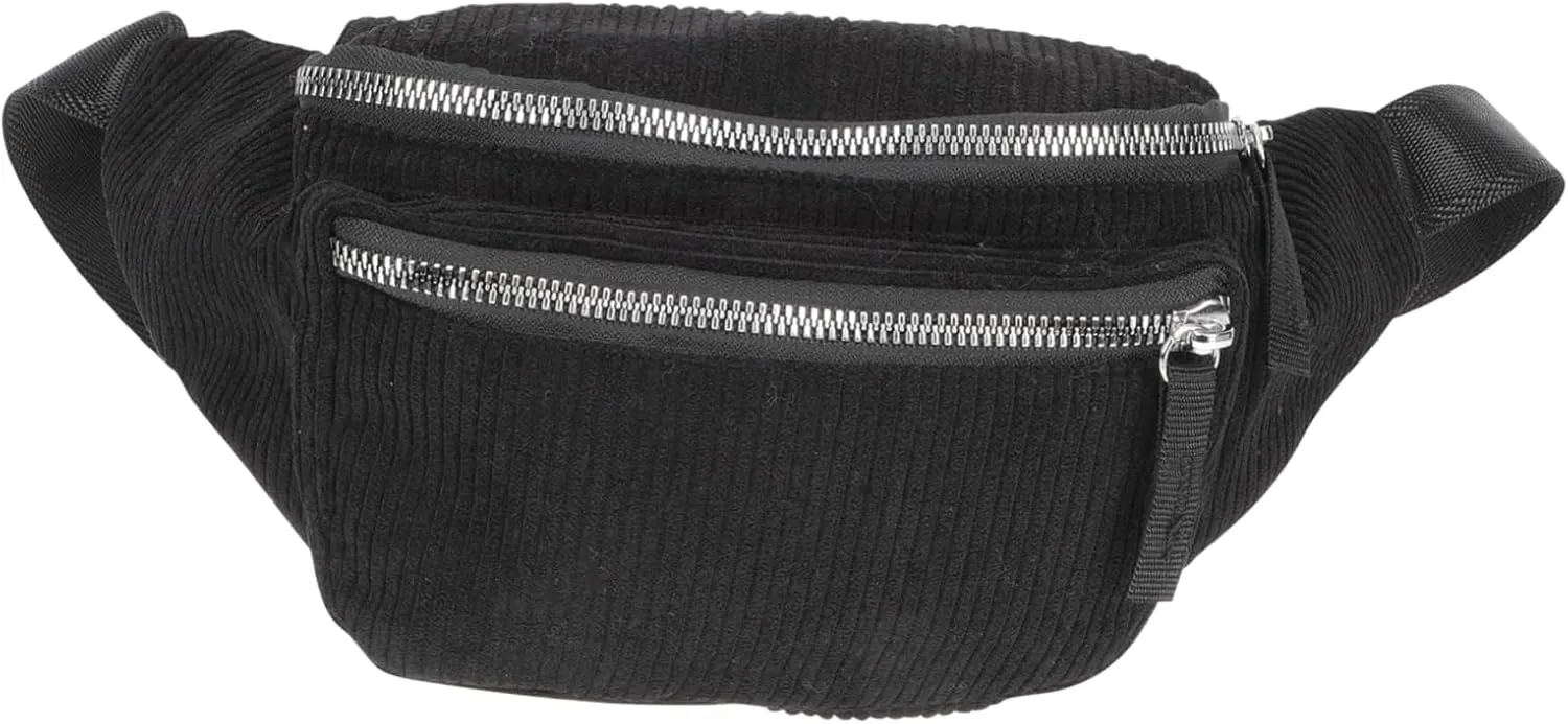 Homoyoyo Velour Sports Bag Comfortable Waist Pouch Multi-pocket for Stadium Events Travel