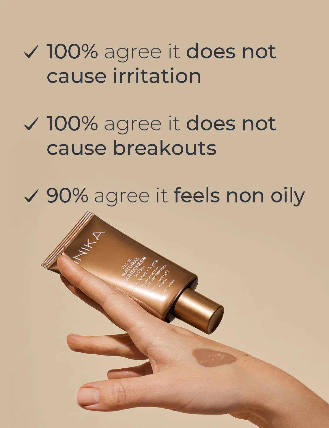 INIKA Organic Tinted Natural Sunscreen SPF50  50mL