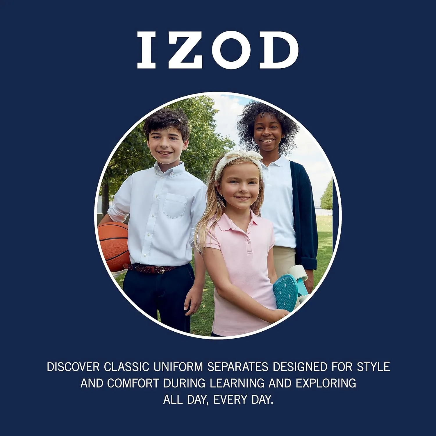 IZOD Boys' School Uniform Twill Pants, Flat Front & Comfortable Waistband with 5 Pockets