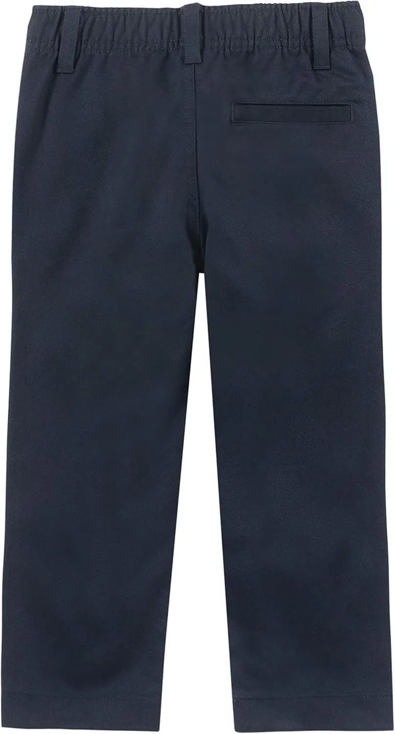 IZOD Boys' School Uniform Twill Pants, Flat Front & Comfortable Waistband with 5 Pockets