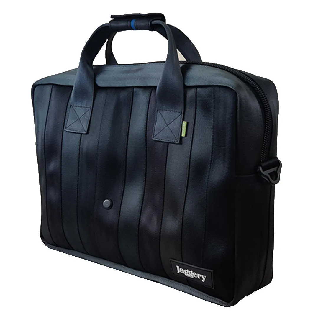 Jaggery Noir Co-Founder's Bag in Rescued Car Seat Belts