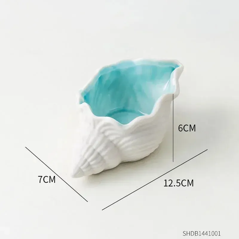 Jewelry Tray Sea Shell Decorative Ceramic Storage