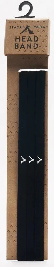 Kanso Headband - 3 Pack - Black
