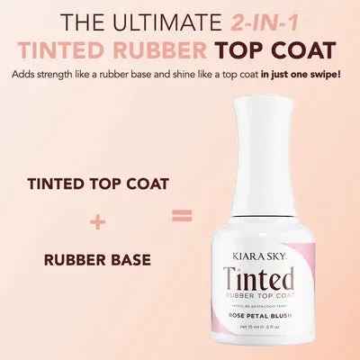 Kiara Sky Tinted Rubber Top Coat .5oz HONEYMOON