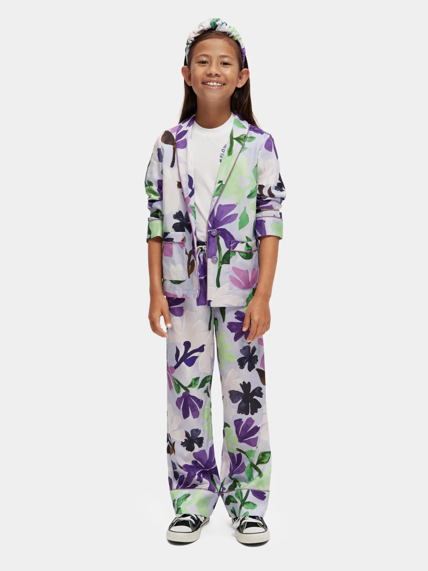 Kids - Printed single-breasted blazer