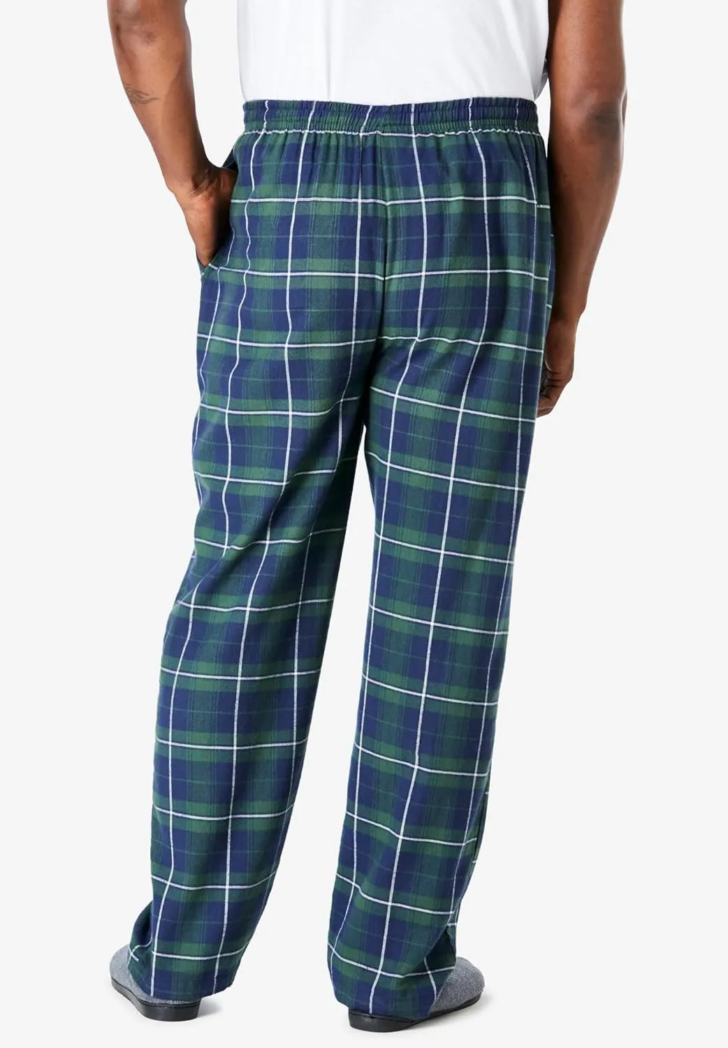 KingSize Men's Big & Tall Flannel Plaid Pajama Pants