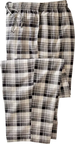 KingSize Men's Big & Tall Flannel Plaid Pajama Pants