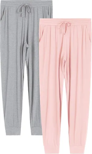Latuza Women's Petite Pajama Pants Soft Viscose Sleep Joggers
