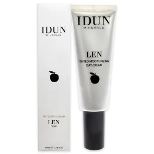 Len Tinted Day Cream - 406 Deep by Idun Minerals for Women - 1.76 oz Cream