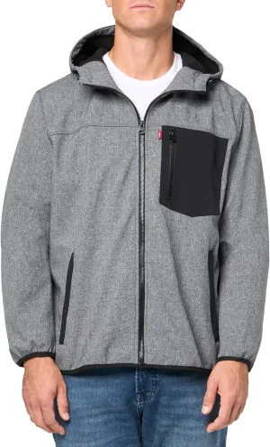 Levi's Men's Water-Resistant Soft Shell Active Hooded Jacket